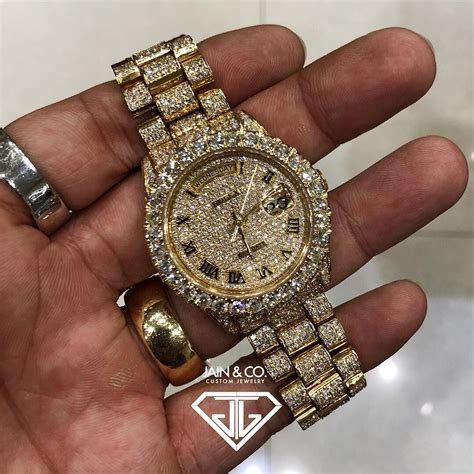 gold rolex bust down|cheap bust down Rolex.